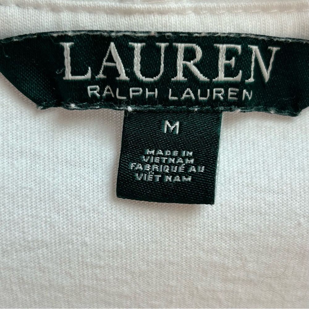 Lauren Ralph Lauren White Cotton Button-up Hoodie M - Picture 5 of 8